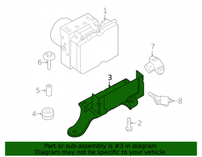ABS unit bracket Porsche Panamera 10-16