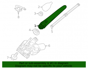 Rear wiper arm for Mercedes X247 GLB 20-26