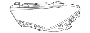 Front left headlight seal for Mercedes H247 GLA 20-26