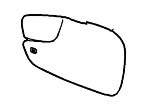 Right mirror element for Ford Fiesta 11-19, heated