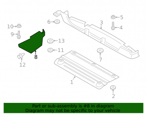 Right rear bumper guard for Ford Fusion mk5 13-20