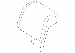 Headrest rear left Ford Explorer 11-19 leather black, dented