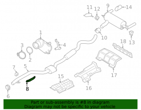 Front Exhaust Pipe Bracket BMW F30 17-18 rwd B46