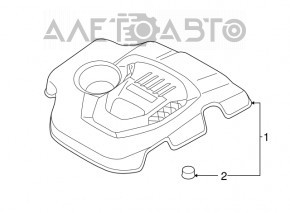 Engine trim Kia Soul 14-19 2.0