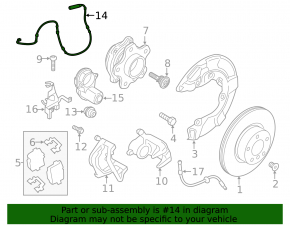Brake pad wear sensor rear left BMW X7 G07 19-