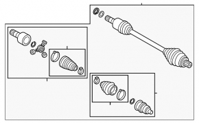 Drive axle shaft front left VW Atlas 18-24 rusty