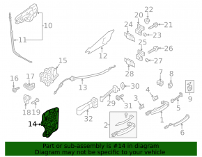 Door panel inner rear left Audi A6 C7 12-18