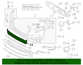 Lower grille front bumper Audi A6 C8 19-