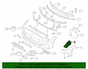 Front bumper mount, left inner, BMW Z4 18-25 with m sport package