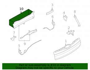 Bracket for the trunk door lock BMW X5 E70 07-13