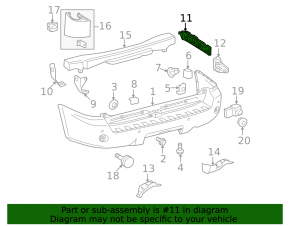 Rear bumper mount left outer Toyota Sequoia 08-16