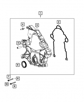 Dodge Challenger 13-23 5.7 EZH Engine Front Cover