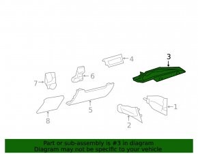 Toyota Rav4 13-18 passenger footwell trim panel