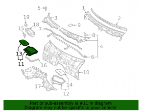 Right engine cover for Infiniti FX35 FX45 03-08