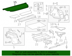 Trunk curtain Lexus CT200h 17-17