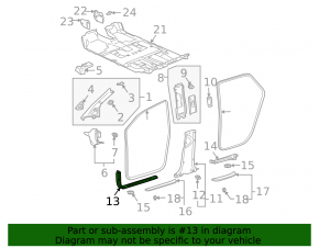 Illuminated front left door sill plate for Lexus RX300 RX330 RX350 RX400h 04-08, black