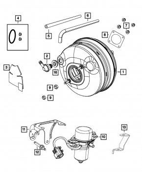 Dodge Grand Caravan 11-20 Vacuum Booster Rusty