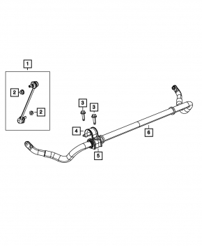 Front stabilizer Chrysler 200 4d 11-14