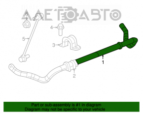 Front stabilizer Chrysler 200 4d 11-14