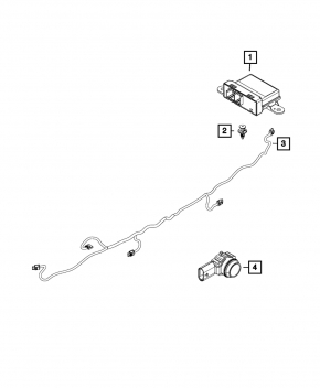 Wiring rear bumper Jeep Renegade 15-18 for parking sensors