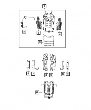 Lumbar support for the driver's seat of the Jeep Grand Cherokee WL 21-26