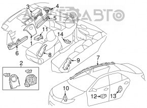 Airbag knee driver's left Toyota Camry v50 12-14 usa beige