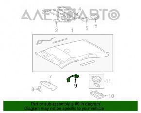 Ceiling handle rear left Toyota Camry v40 gray