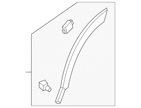 Honda CRV 23-25 rear left fender arch trim on the door structure