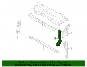 Mitsubishi Outlander 22-25 front left upper radiator deflector
