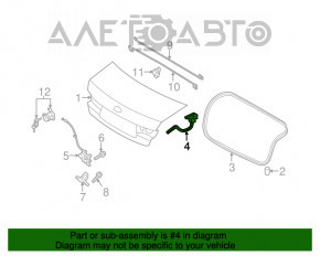 Trunk lid hinge right Hyundai Sonata 11-15