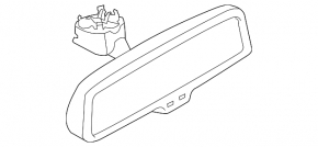 Interior mirror VW Touareg 11-16 auto-dimming, black-gray
