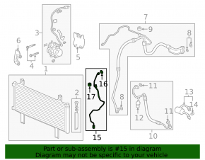 Air conditioner tube condenser-heater Honda Insight 19-22