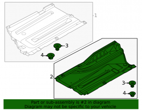 Rear left underbody protection for Kia K5 21-24 AWD