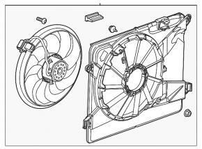 Buick Encore 13-19 radiator shroud diffuser assembly