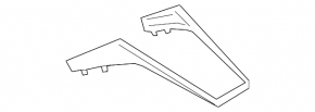 Black center console trim, front left side, Porsche Cayenne 19-23