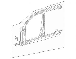 Central left body pillar Mercedes X167 GLS 450 580 20-26