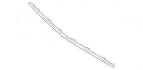 Molding front bumper central lower Mercedes W213 E 300/350/400/450 17-20 chrome