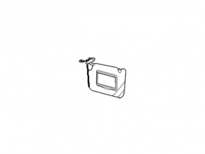 Right visor Ford Focus mk3 11-18 grey, without hook
