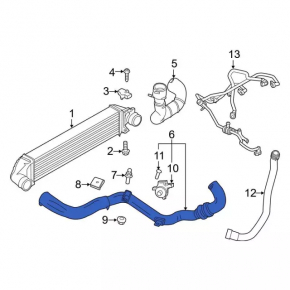 Left pipe Lincoln MKC 15-19 2.0T 1 part