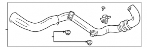 Left pipe Lincoln MKC 15-19 2.0T 1 part