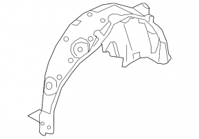 Rear left fender liner for Jaguar I-Pace 19-25