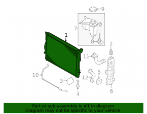 BMW 1 E82 08-13 N52 Water Cooling Radiator