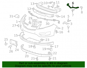 Seagull radiator grill bracket Chevrolet Volt 11-15 without lower bracket