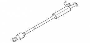 Rear muffler with barrel for Kia Sportage 17-22 2.4 FWD