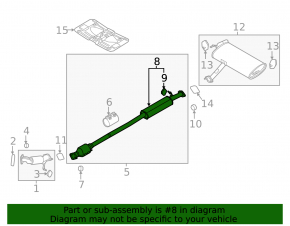 Rear muffler with barrel for Kia Sportage 17-22 2.4 FWD
