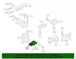 Engine mount bracket rear right Volvo XC60 18-23