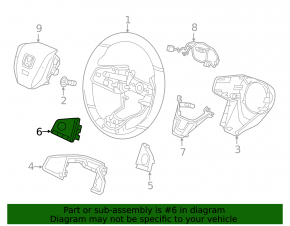 Left steering wheel control buttons Honda CRV 19-22