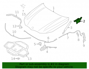 Hood hinge left BMW 5 G30 17-23