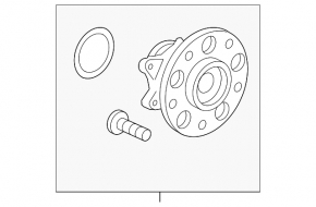 Rear left hub for Honda Civic 11-15 Civic Hybrid