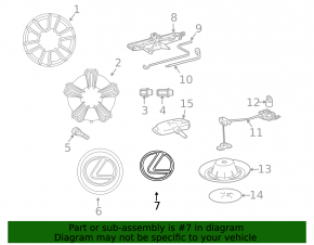 Center cap for Lexus RX400h 03-07 disk